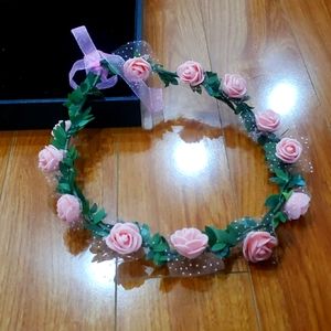 Wedding Floral Headband Women Flower Head Wreath Bride